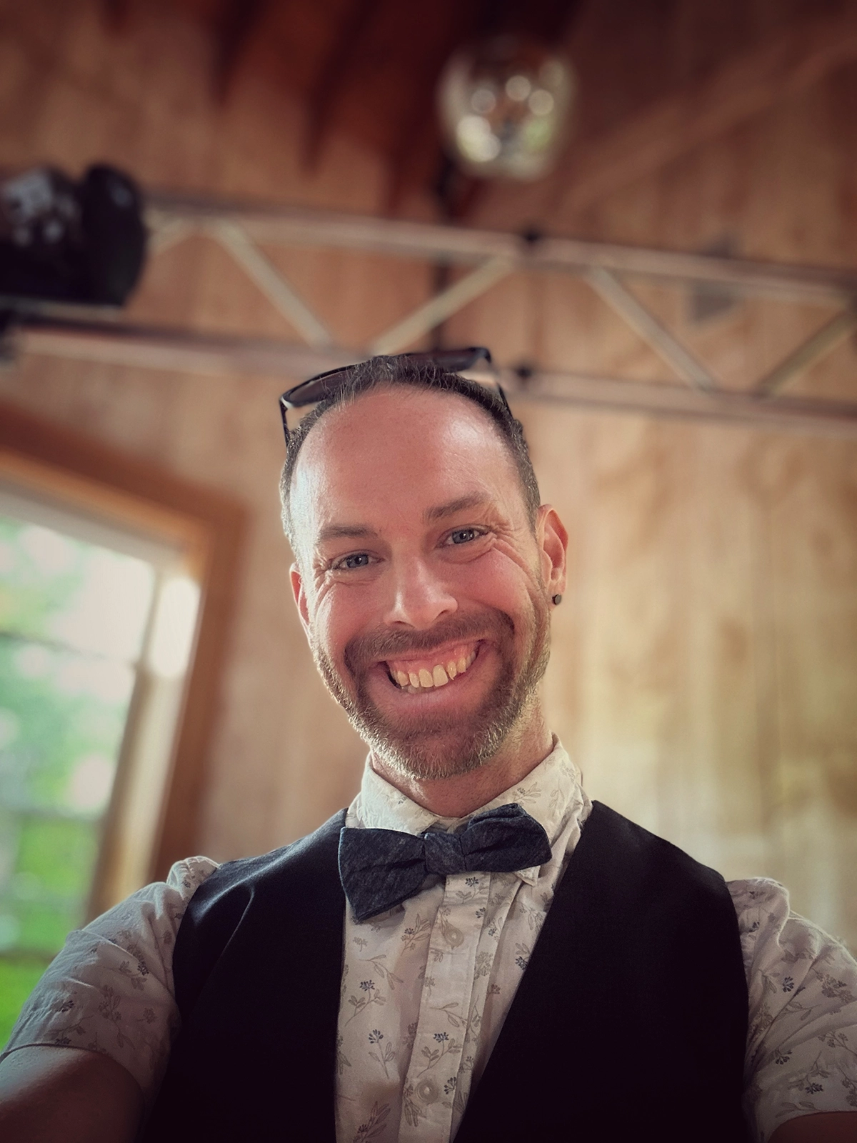 DJ Jamieson providing music for a Great Moose Adventures event.